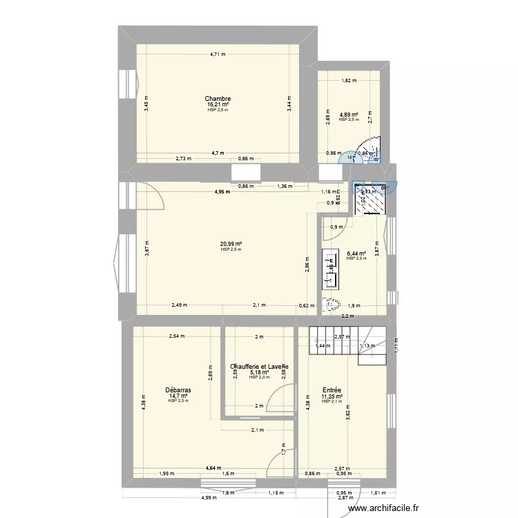 Projet St Christophe - c&ocirc;te final V2. Plan de 20  et 264 m²