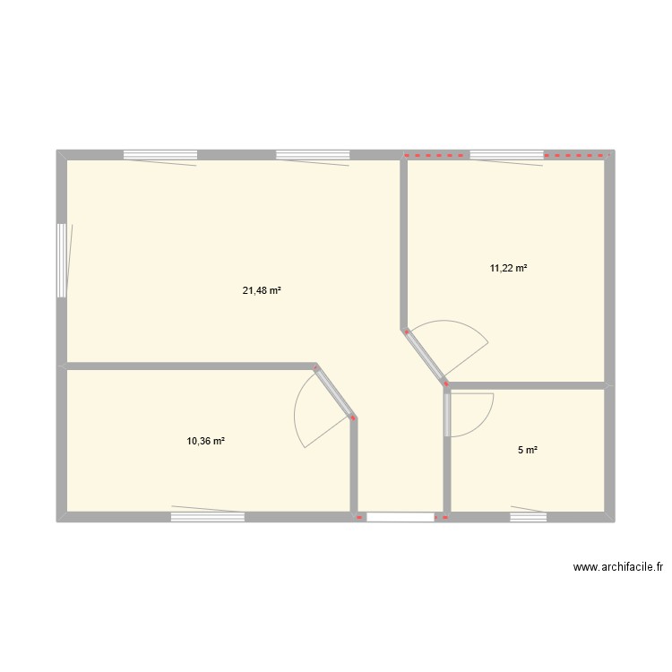 DEESE  2. Plan de 4 pièces et 48 m2