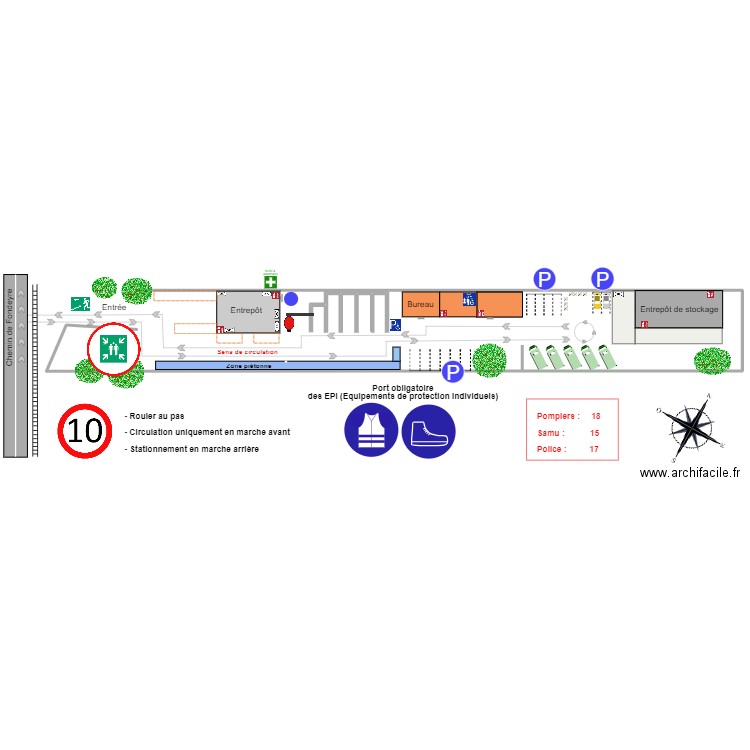 Plan Fondeyre sécurité. Plan de 0 pièce et 0 m2