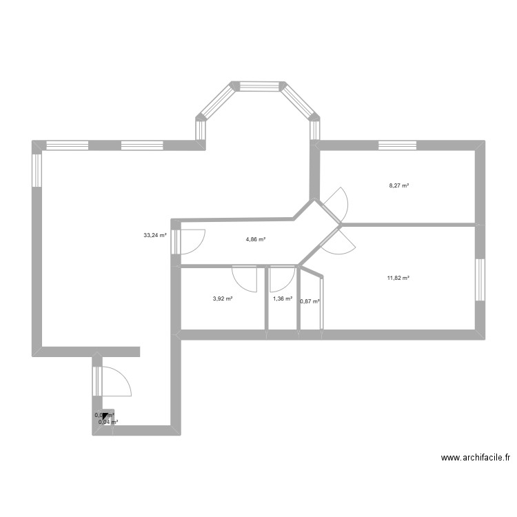 T3 LEVRIER. Plan de 9 pièces et 64 m2