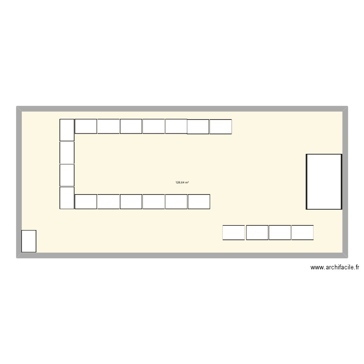 Mariage bis. Plan de 1 pièce et 129 m2