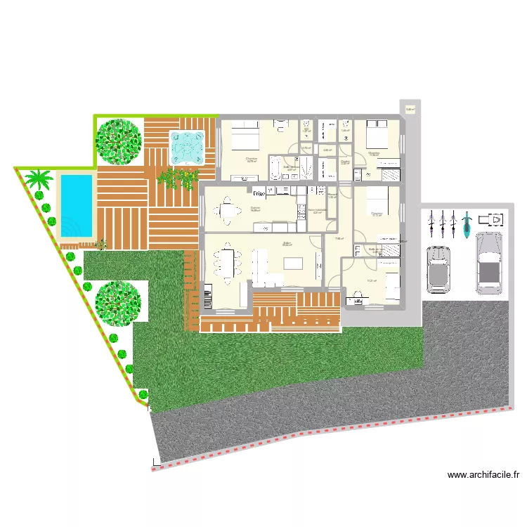 MOLLEGES T8  JARDIN. Plan de 
