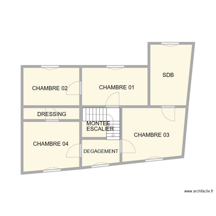 ETAGE VAUVERT AM. Plan de 8 pièces et 32 m2