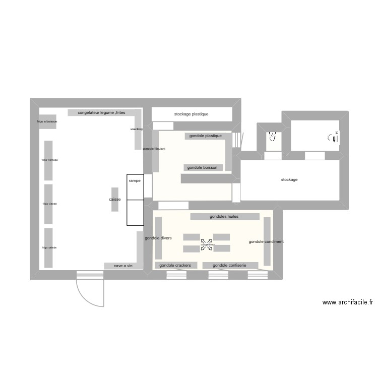 plan dmasse. Plan de 5 pièces et 16 m2