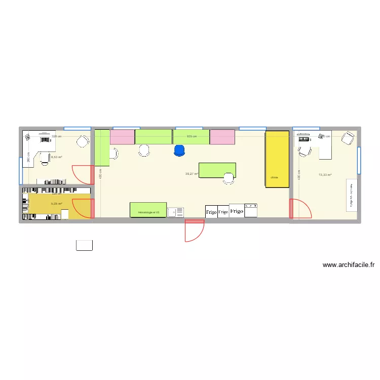 r&eacute;novations labo. Plan de 