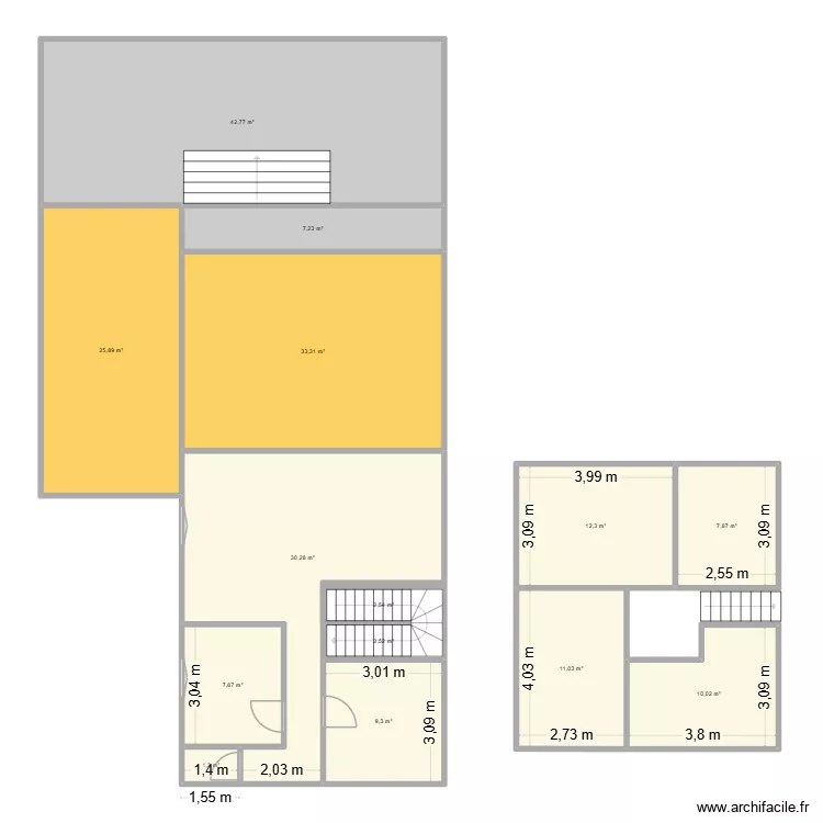 christopher. Plan de 14  et 204 m²