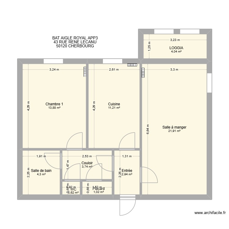 BAT AIGLE ROYAL APP3. Plan de 0 pièce et 0 m2 BAT AIGLE ROYAL APP3. Plan de 0 pièce et 0 m2