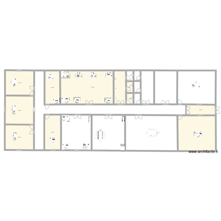 bureau pole. Plan de 10 pièces et 281 m2