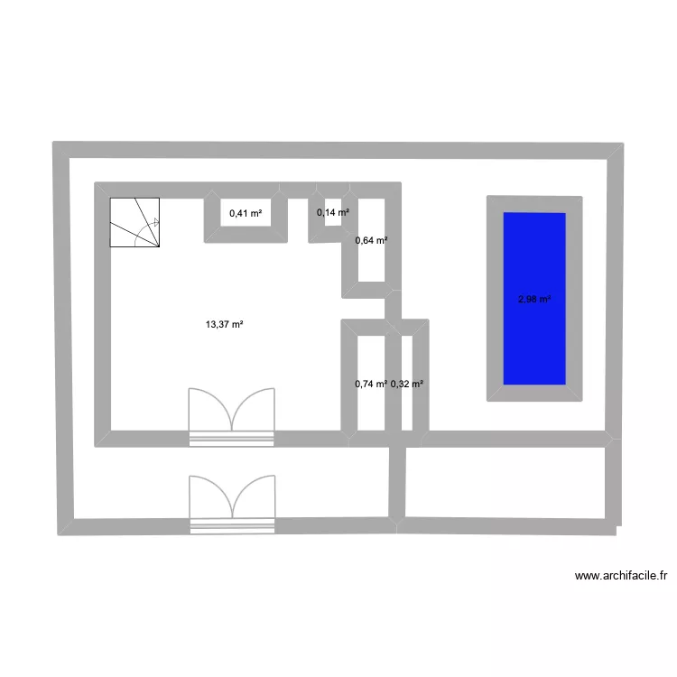 Projet Maison RDC. Plan de 7 pièces et 19 m²