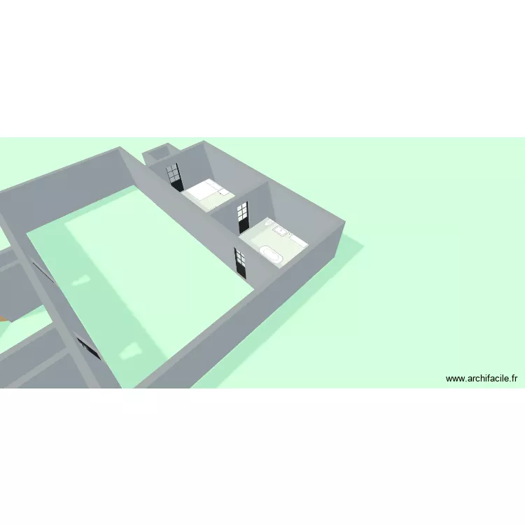 sous sol. Plan de 7  et 93 m²