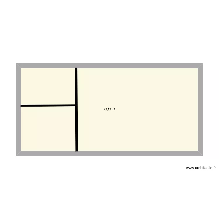 &eacute;tage carrez. Plan de 1  et 43 m²