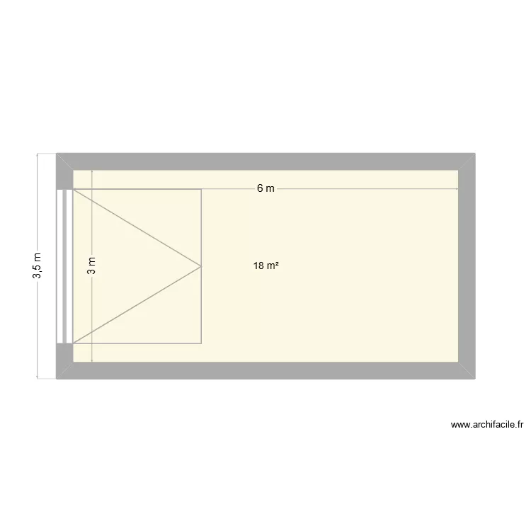 calenzana. Plan de 1  et 18 m²