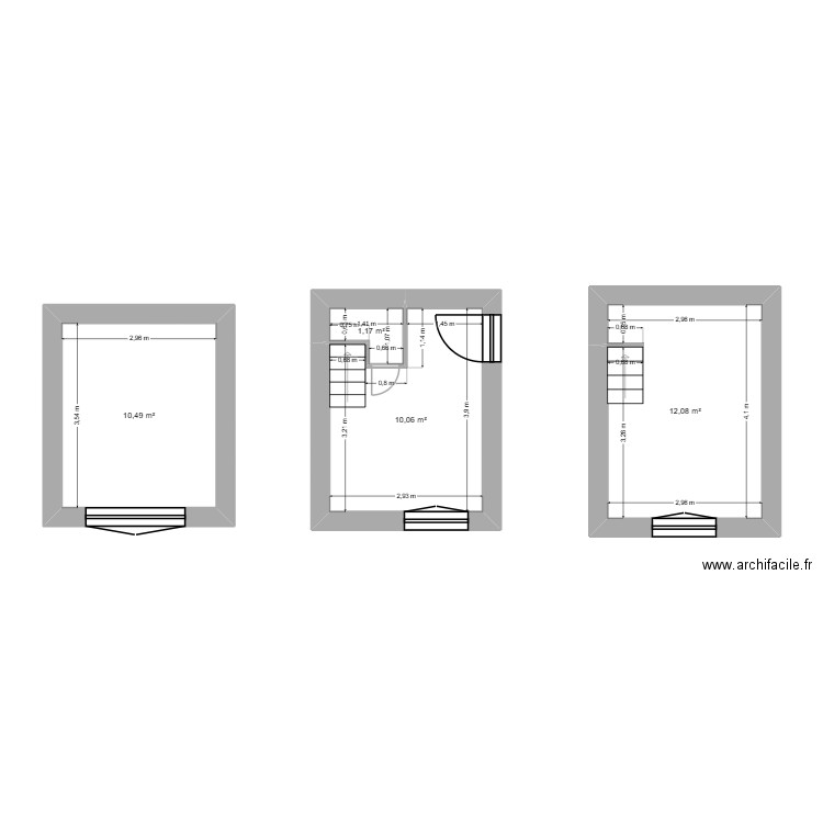 LLORENS. Plan de 4 pièces et 34 m2