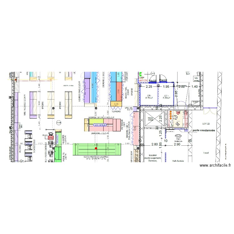 SULLY. Plan de 1 pièce et 6 m2