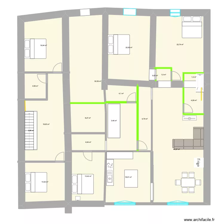 BOUVERET +1 idée3. Plan de 20 et 254 m² BOUVERET +1 idée3. Plan de 20 et 254 m²