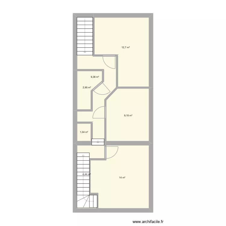 Roquevaire T4 2e &eacute;tage. Plan de 7  et 54 m²