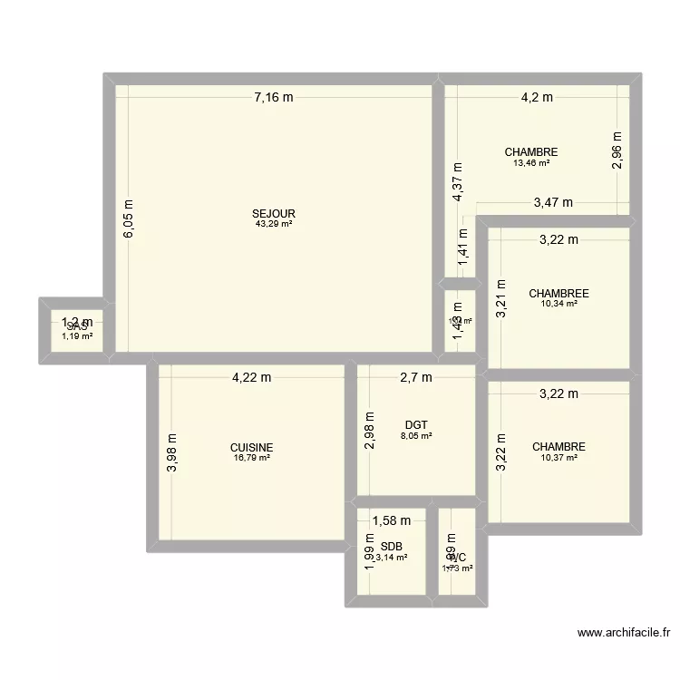 CHAMAILLARD Sébastien. Plan de 10 et 109 m² CHAMAILLARD Sébastien. Plan de 10 et 109 m²