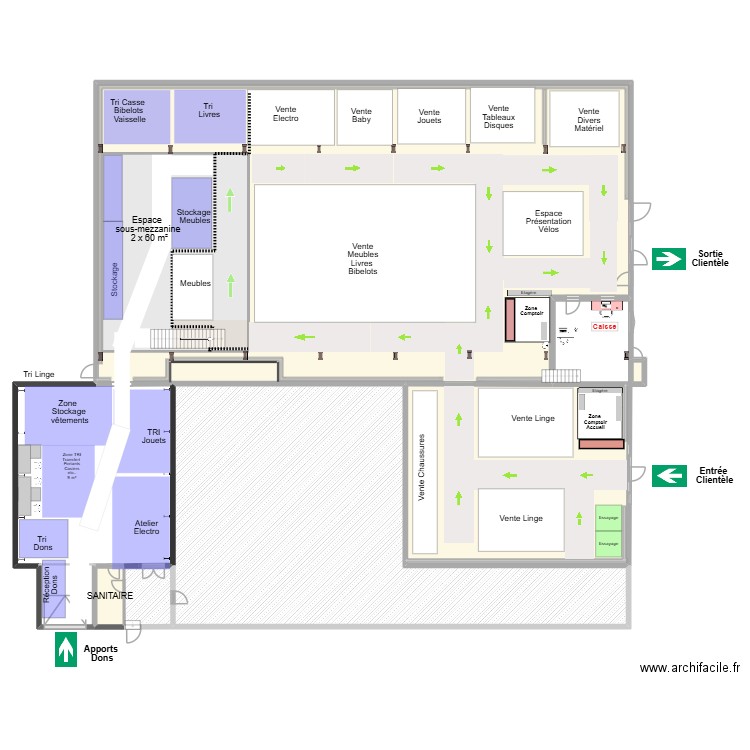 Flux Produits St Genis. Plan de 8 pièces et 1454 m2