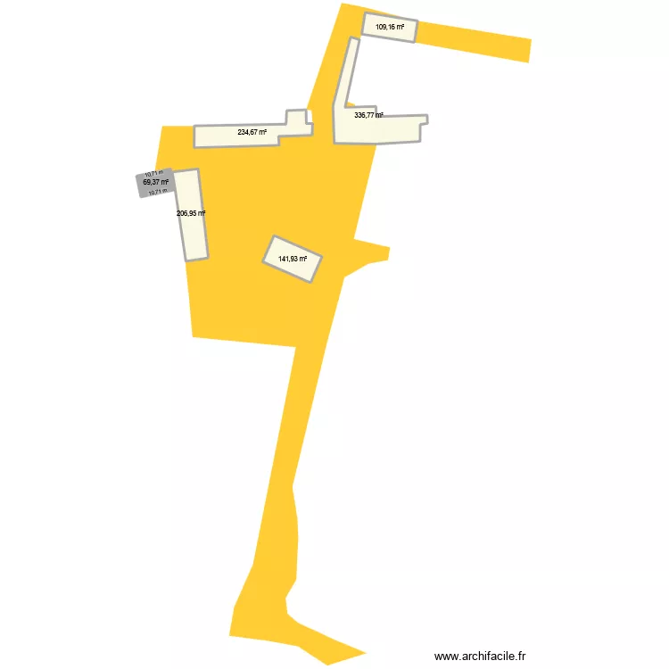 plan cadasre + garage. Plan de 6  et 1099 m²