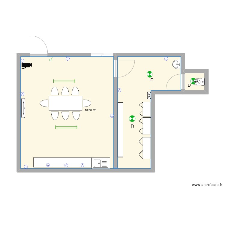 REFECTOIRE. Plan de 0 pièce et 0 m2