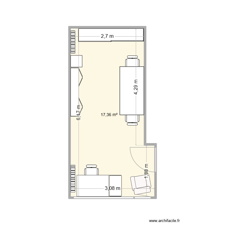 bureau. Plan de 0 pièce et 0 m2