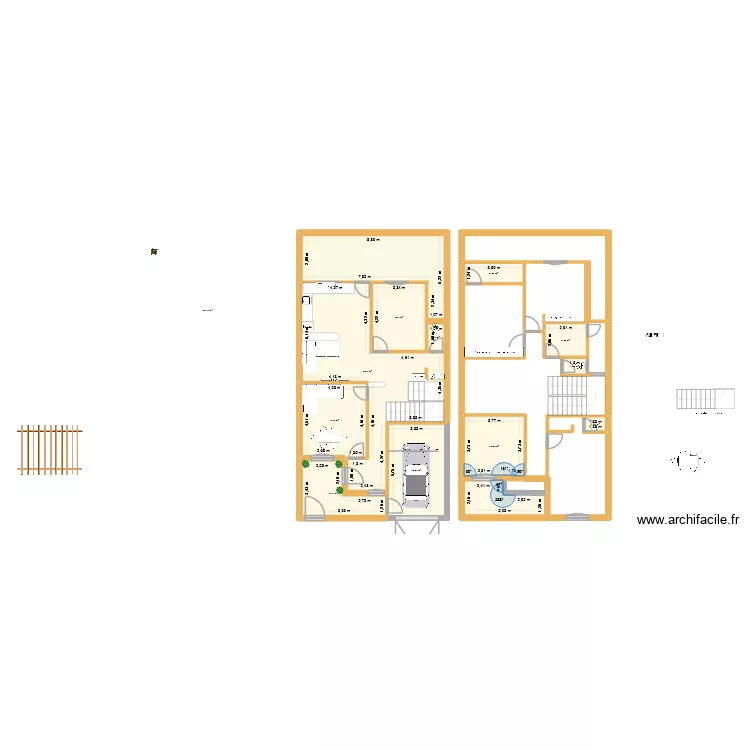 AZZEDDINE1. Plan de 13  et 184 m²