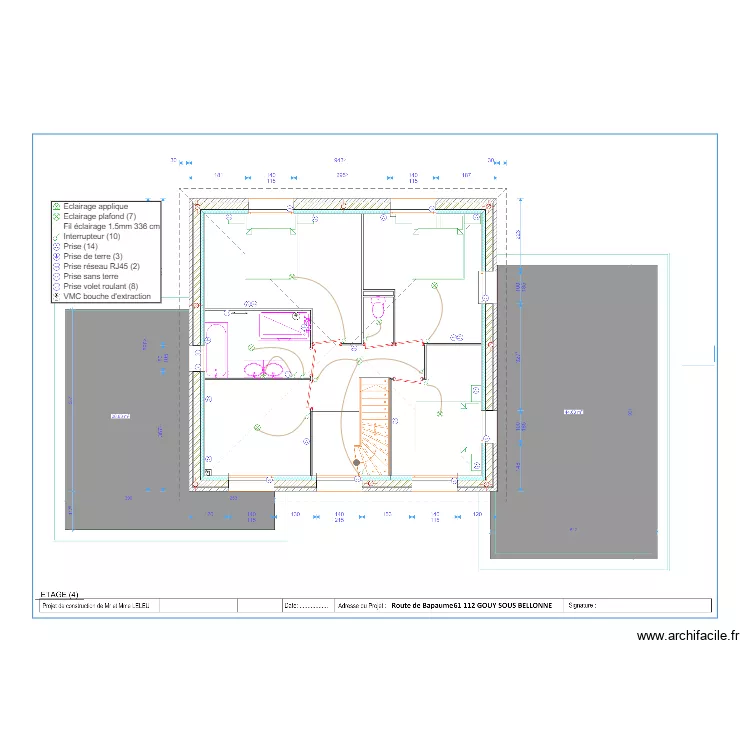LELEU ETAGE. Plan de 