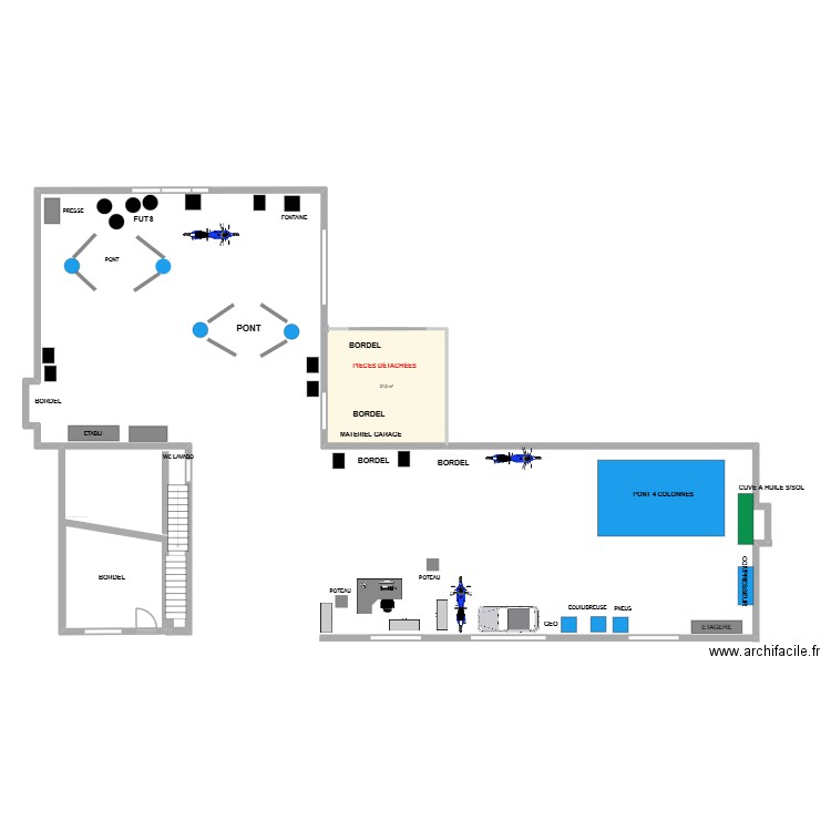 GARAGE 07 avant. Plan de 1 pièce et 21 m2