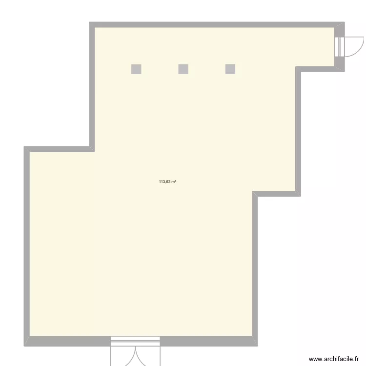 Vill&egrave;me-C&eacute;haut. Plan de 1  et 114 m²