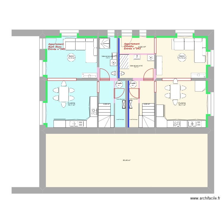 20250702 Projet Rénovation Sud Mury. Plan de 25 pièces et 314 m2