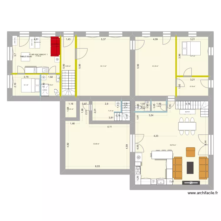 MAISON D HOTES ST GENIS  04082026. Plan de 33 Pièces et 419 m²