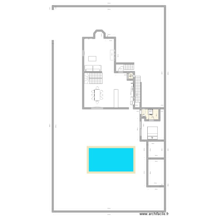 Projet piscine. Plan de 0 pièce et 0 m2