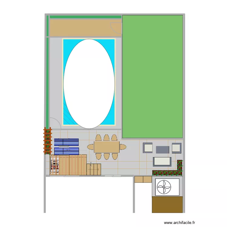 piscine-troyat-2. Plan de 6  et 70 m²