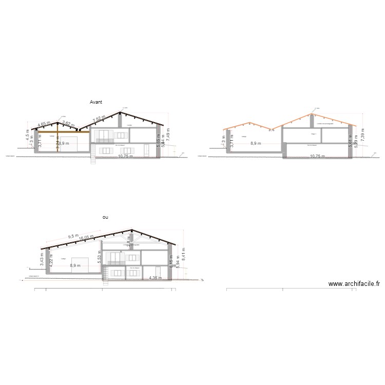 Projet  ouest. Plan de 0 pièce et 0 m2