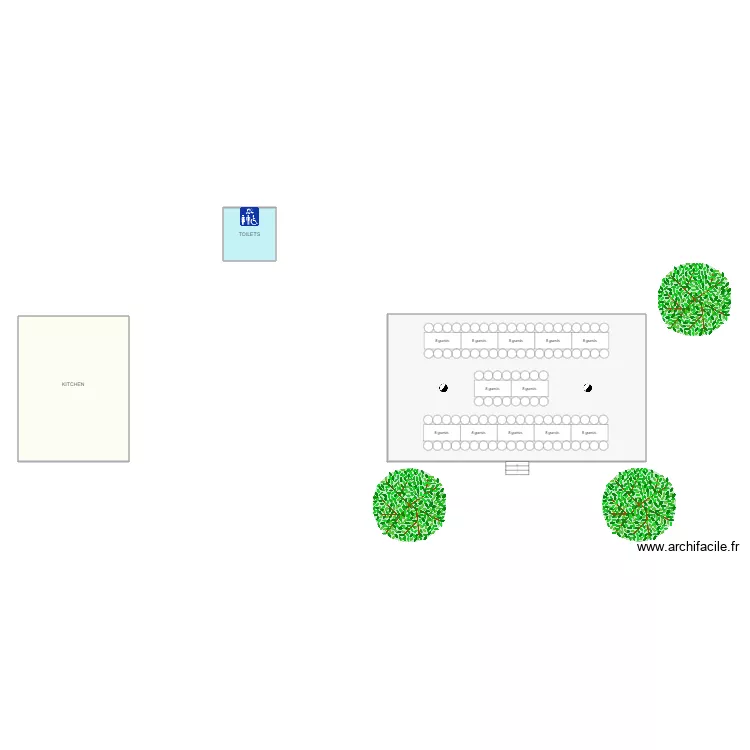 Diner Alexandre et  Sophie. Plan de 