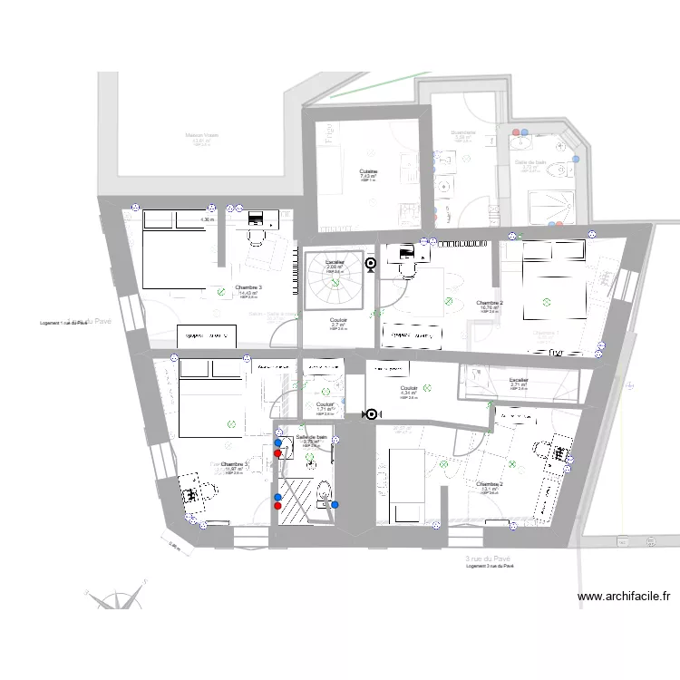 Craon v4_ELEC. Plan de 35 pièces et 619 m²