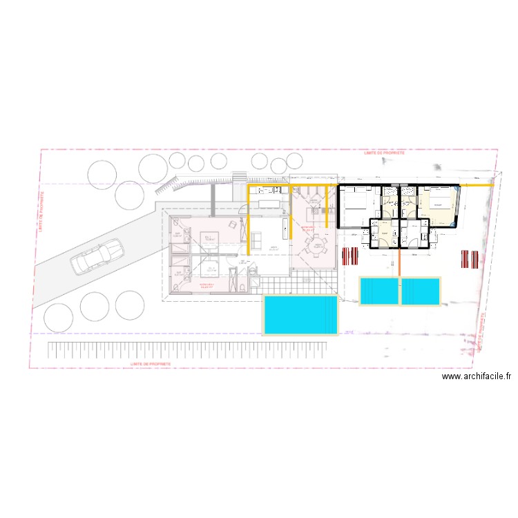 Bungalows 1 juin 3. Plan de 4 pièces et 25 m2