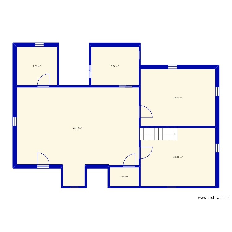 Maison Fabi. Plan de 6 pièces et 105 m2