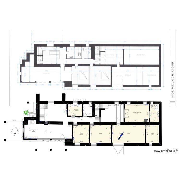 Bal Lau 4a Planta baja  4. Plan de 7 pièces et 117 m2