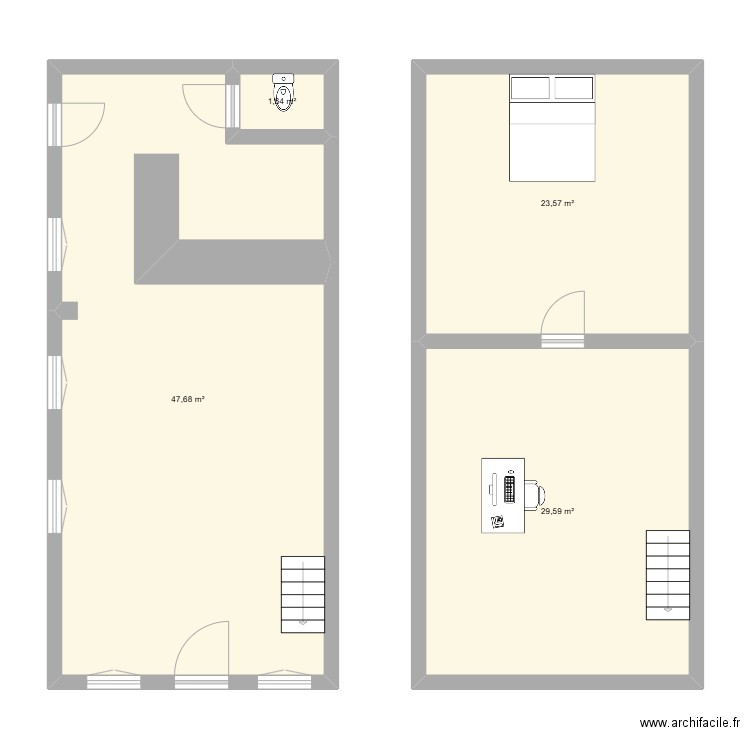 hermes. Plan de 4 pièces et 102 m2
