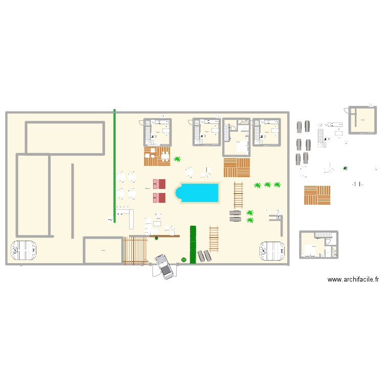 bungalow etage 4. Plan de 12 pièces et 1264 m2