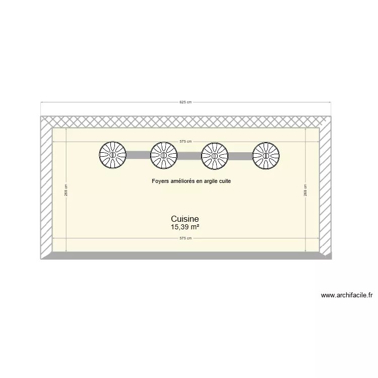 Cuisine traditionnelle. Plan de 