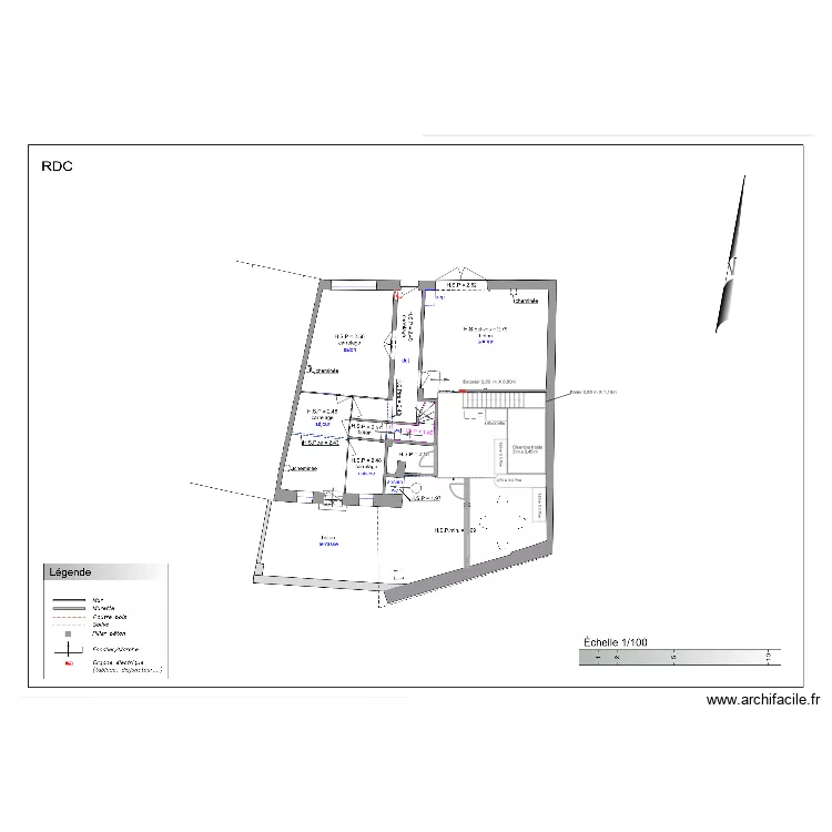 Modif plan atelier. Plan de 