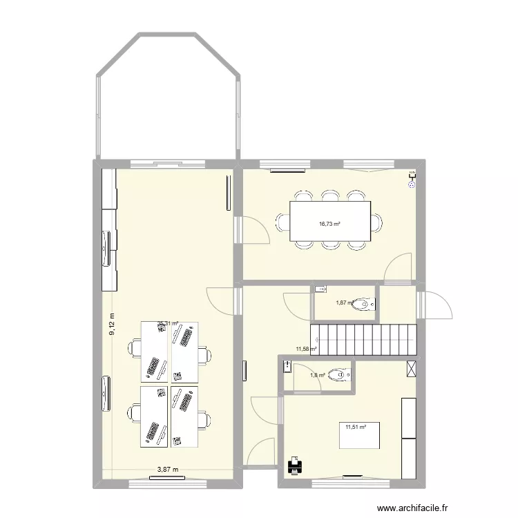Bureaux Export RDC. Plan de 