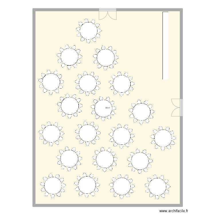 Plan table mariage. Plan de 1 pièce et 300 m2