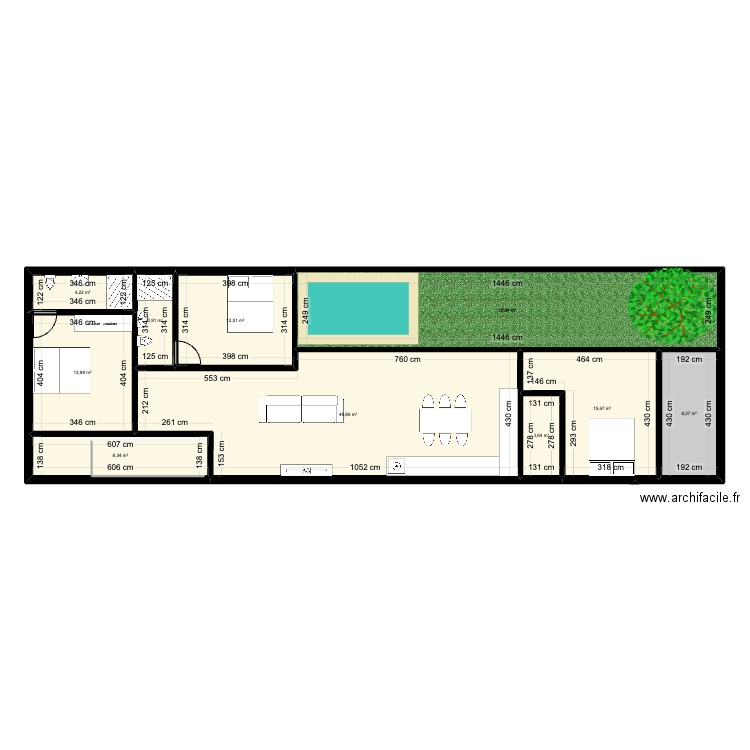 garage marengo. Plan de 18 pièces et 312 m2