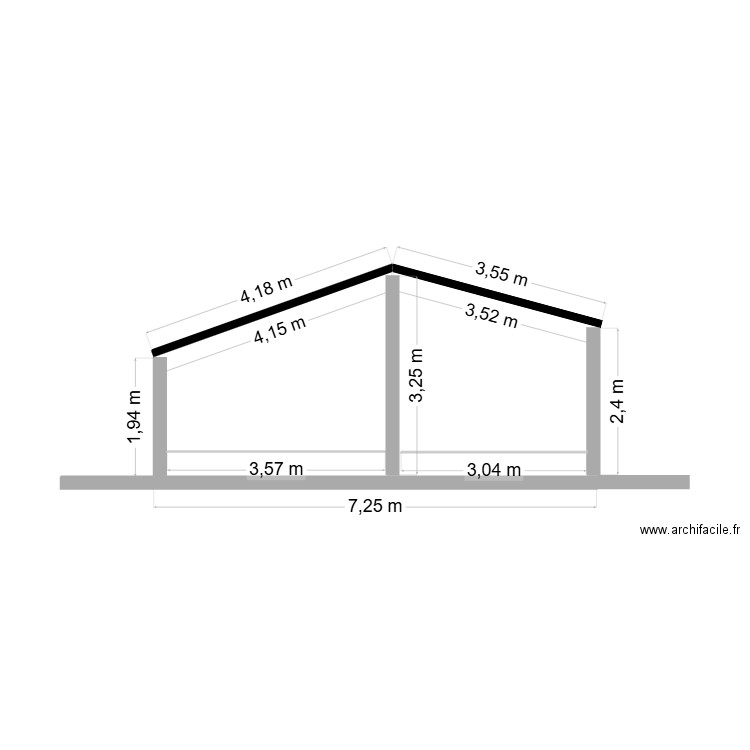GARAGE PIGNON sud. Plan de 0 pièce et 0 m2
