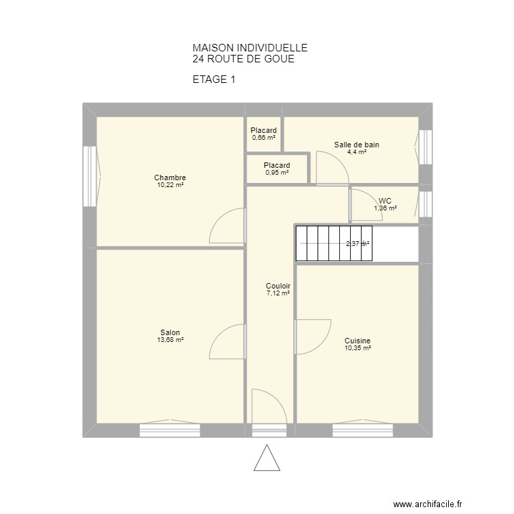 BRUYERE. Plan de 9 pièces et 51 m2