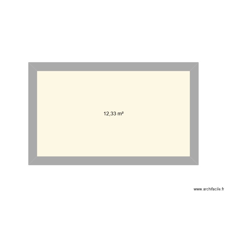 Cave - projet. Plan de 1 pièce et 12 m2