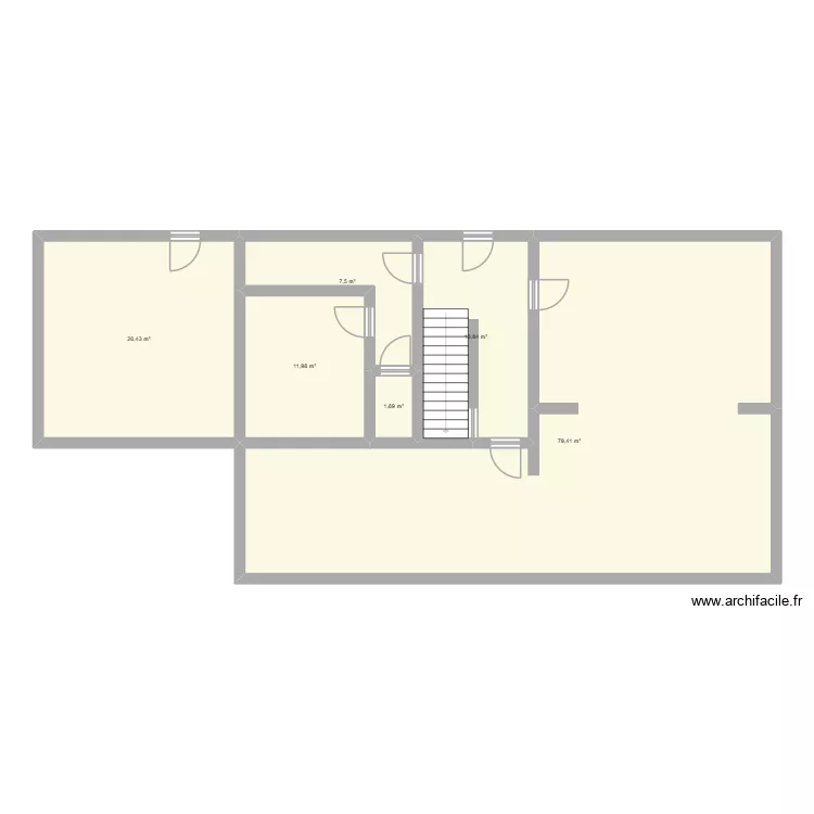 maison. Plan de 6  et 141 m²